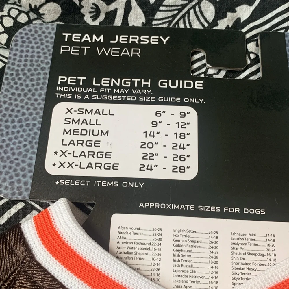 NFL Browns Pet Jersey in Brown and White